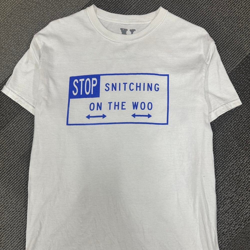 Vlone x pop smoke Stop Snitching on the Woo